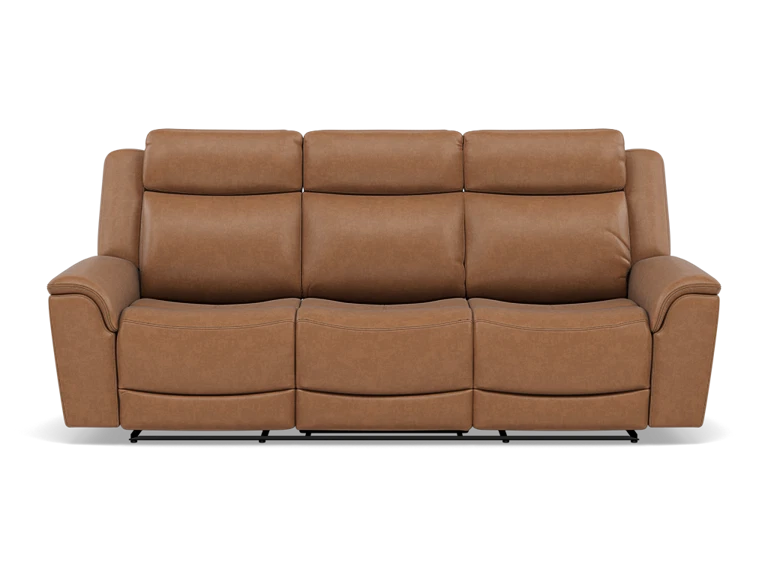 Drew & Jonathan Home Davidson Leather Power Headrest Wall Saver Reclining Sofa